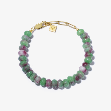 RUBY ZOISITE CANDY BEADS BRACLET