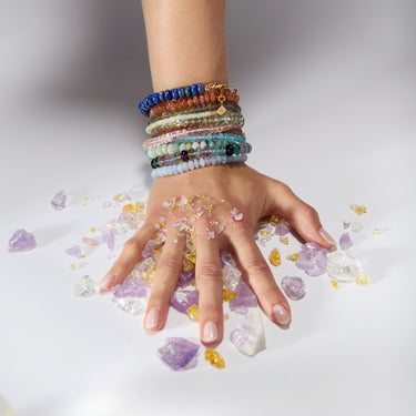 ETHIOPIAN OPAL CANDY BEADS BRACELET (4MM BEADS) (WHITE)