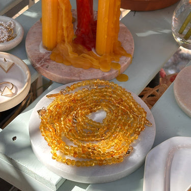 Amber Candy Bead Bracelet