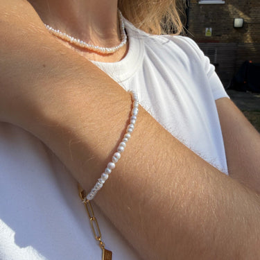 Freshwater Pearl Candy Bead Bracelet