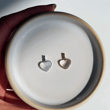 CLEAR QUARTZ HEART TALISMAN PENDANT NECKLACE SILVER (BABY)