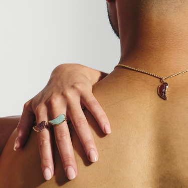 AMETRINE ANGEL WING RING WITH DIAMOND (GOLD)