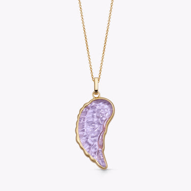 AMETHYST ANGEL WING GOLD (MEDIUM)