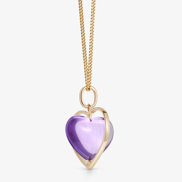 ASCENSION PENDANT AMETHYST (GOLD HEART)