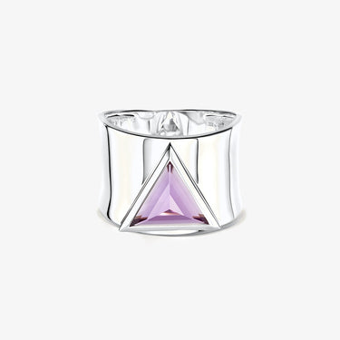 Amethyst Statement Guardian Ring (Silver)