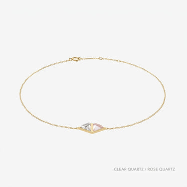 Clear Quartz + Rose Quartz Guardian Alchemy Bracelet