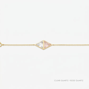 Clear Quartz + Rose Quartz Guardian Alchemy Bracelet