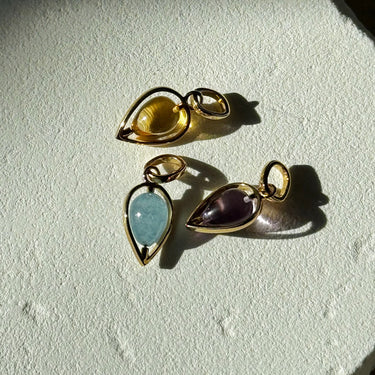 ASCENSION PENDANT AQUAMARINE (GOLD DROP)