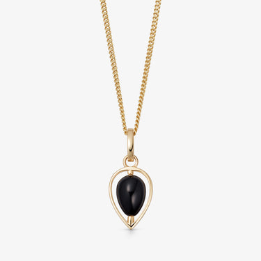 ASCENSION PENDANT BLACK ONYX (GOLD DROP)