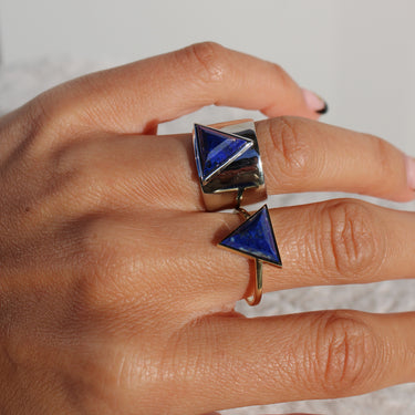 Blue Lapis Guardian Ring (Gold) (Large)