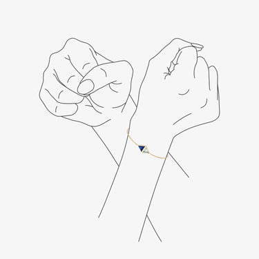 BLUE LAPIS AND BLUE TOPAZ GUARDIAN ALCHEMY BRACELET GOLD