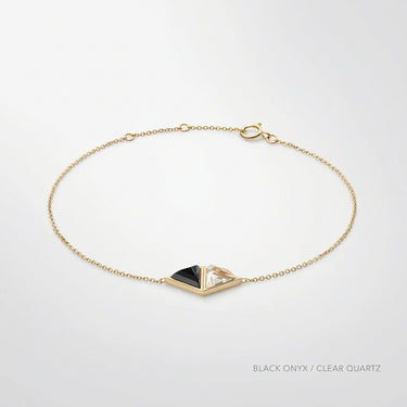Clear Quartz + Black Onyx Guardian Alchemy Bracelet