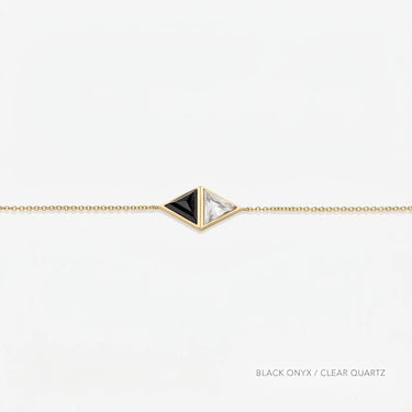 Clear Quartz + Black Onyx Guardian Alchemy Bracelet