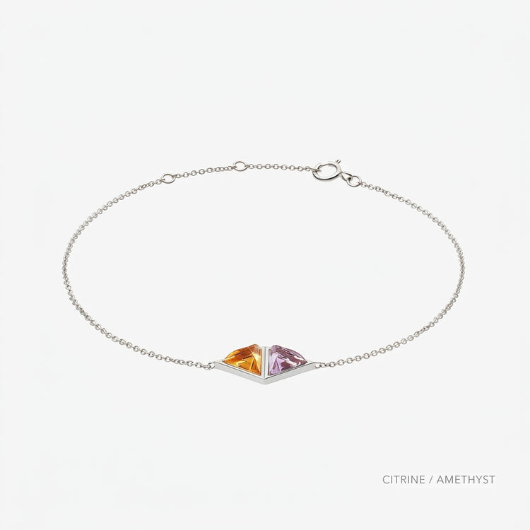 Amethyst + Citrine Guardian Alchemy Bracelet (Silver) – Rock + Raw ...