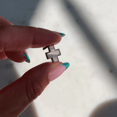 BLUE LACE AGATE AMULET PENDANT GOLD