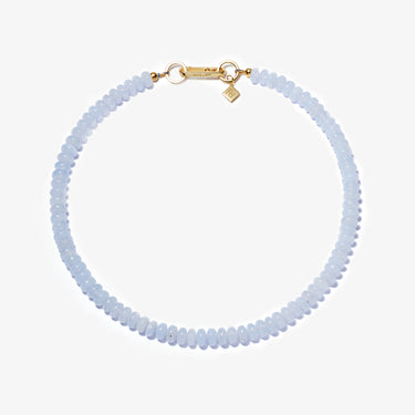 BLUE LACE AGATE CANDY BEAD NECKLACE