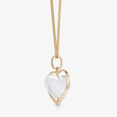 ASCENSION PENDANT CLEAR QUARTZ (GOLD HEART)