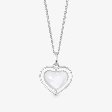 ASCENSION PENDANT CLEAR QUARTZ (SILVER HEART)