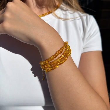 Amber Candy Bead Bracelet