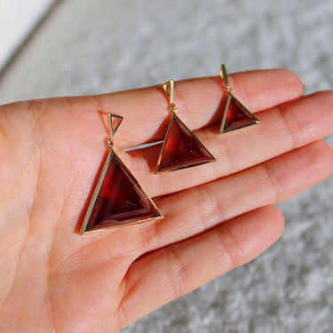 RED GARNET GUARDIAN PENDANT NECKLACE SILVER (BABY)