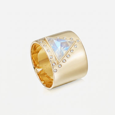 Rainbow Moonstone Statement Guardian (Gold) (+ Diamond)