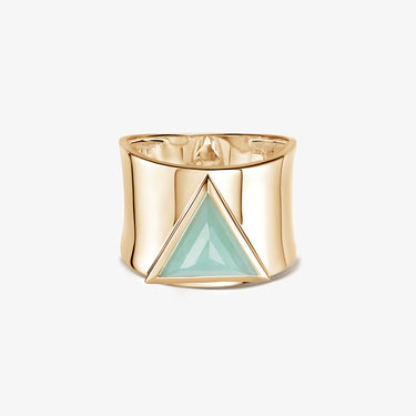 JADE GUARDIAN STATEMENT RING GOLD