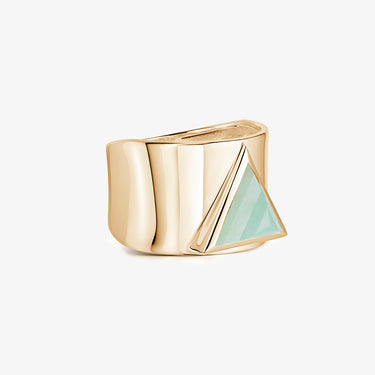 JADE GUARDIAN STATEMENT RING GOLD