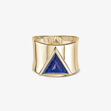 Blue Lapis Statement Guardian Ring (Gold)