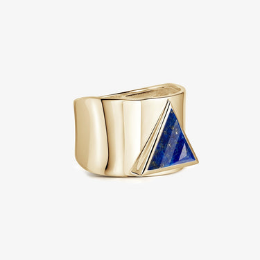 Blue Lapis Statement Guardian Ring (Gold)