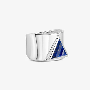Blue Lapis Statement Guardian Ring (Silver)