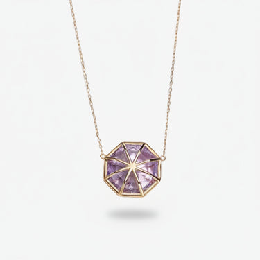 AMETHYST AURA NECKLACE GOLD