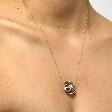 AMETHYST AURA NECKLACE GOLD