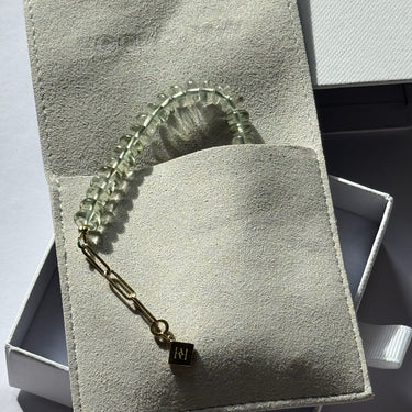 CLEAR QUARTZ CANDY BEADS BRACELET