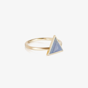 Blue Lace Agate Guardian Ring (Gold)