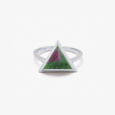 Ruby Zoisite Guardian Ring (Large) (Silver)