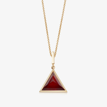 RED GARNET GUARDIAN PENDANT NECKLACE GOLD (BABY)