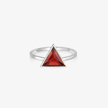 Red Garnet Guardian Ring (Silver)
