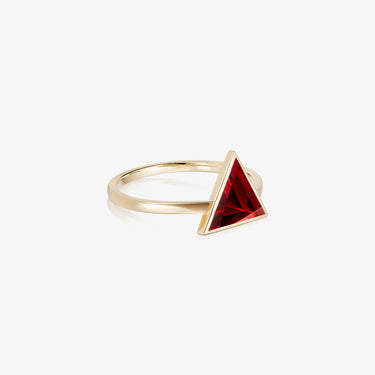 RED GARNET GUARDIAN RING GOLD