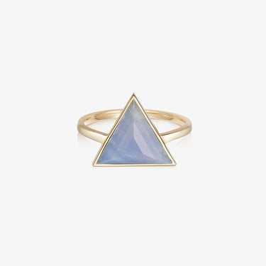 Blue Lace Agate Guardian Ring (Gold) (Large)