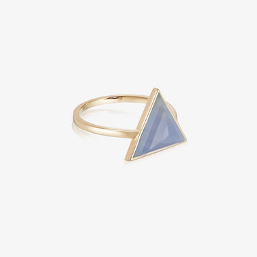Blue Lace Agate Guardian Ring (Gold) (Large)