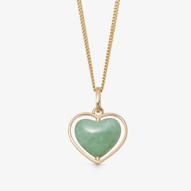 JADE ASCENSION PENDANT (GOLD HEART)
