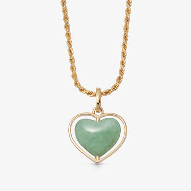 JADE ASCENSION PENDANT (GOLD HEART)