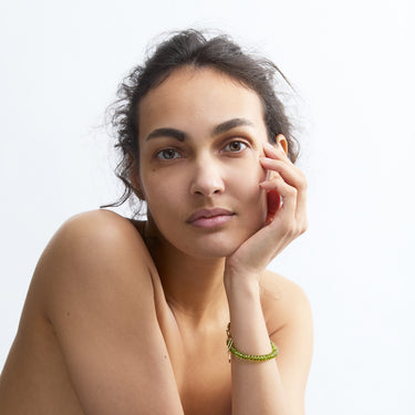 PERIDOT CANDY BEAD BRACELET