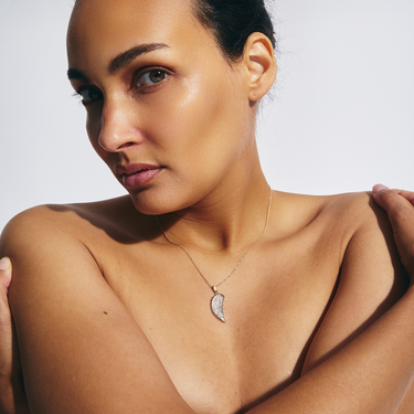 MINT AMETHYST ANGEL WING GOLD (LARGE)