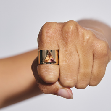 AMETRINE GUARDIAN STATEMENT RING GOLD