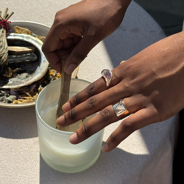 AMETRINE ANGEL WING RING WITH DIAMOND (GOLD)