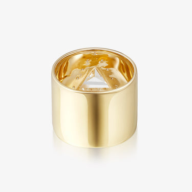 Clear Quartz Statement Guardian (Gold) (+ Diamond)