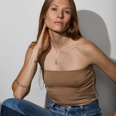 AMETRINE ANGEL WING SILVER + GOLD WITH DIAMOND (MEDIUM)