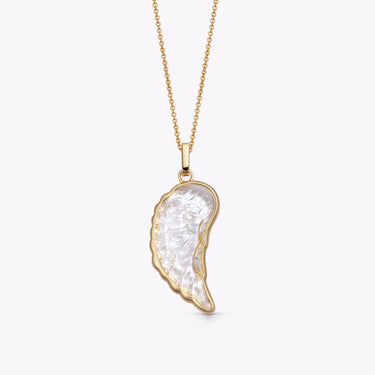 CLEAR QUARTZ ANGEL WING GOLD (MEDIUM)