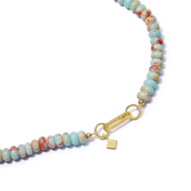 BLUE JASPER CANDY BEAD NECKLACE